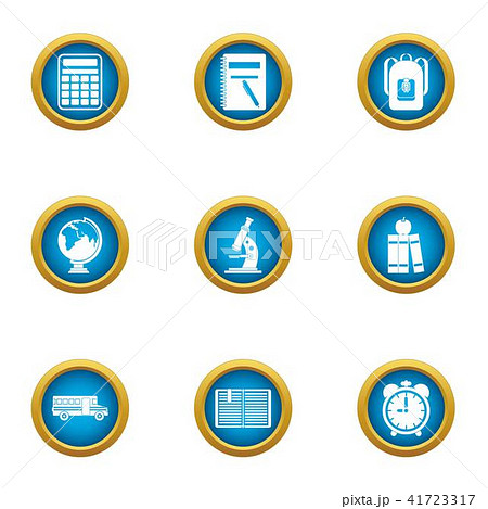 Special school icons set, flat style Special school icons set, flat style 41723317