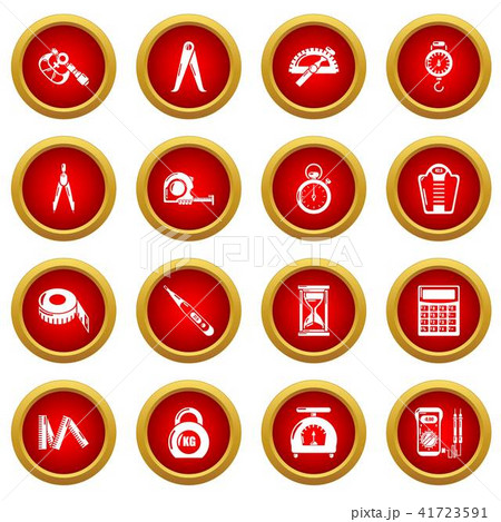 Measure precision icons set, simple style 41723591