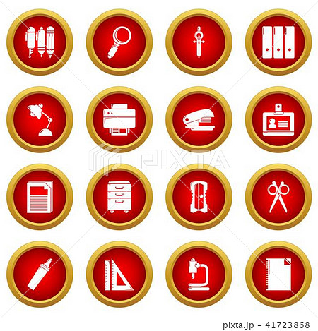 Stationery icons set, simple style 41723868