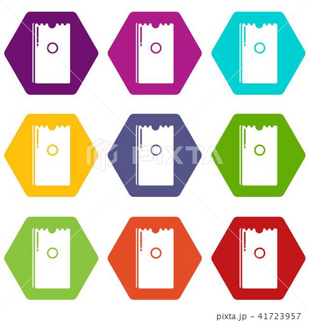 Dry napkins pack icons set 9 vector 41723957