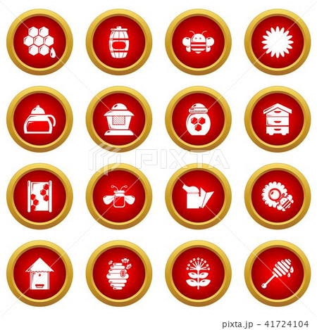 Apiary honey icons set, simple style 41724104