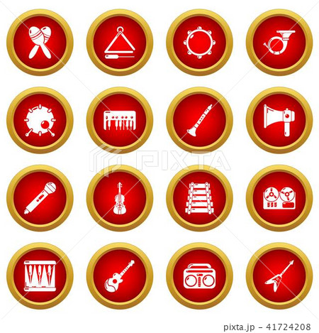 Musical instruments icons set, simple style Musical instruments icons set, simple style 41724208