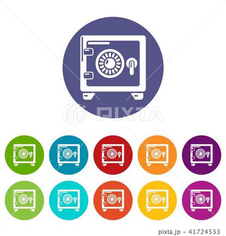 Safe icons set vector color Safe icons set vector color 41724533