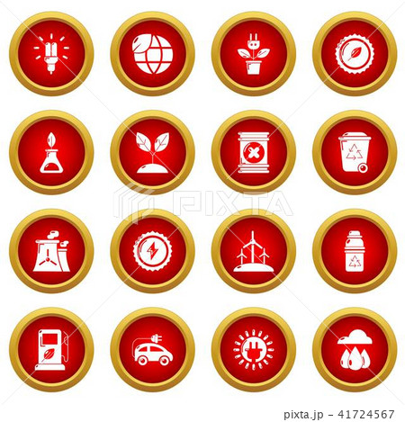 Ecology icons set, simple style 41724567