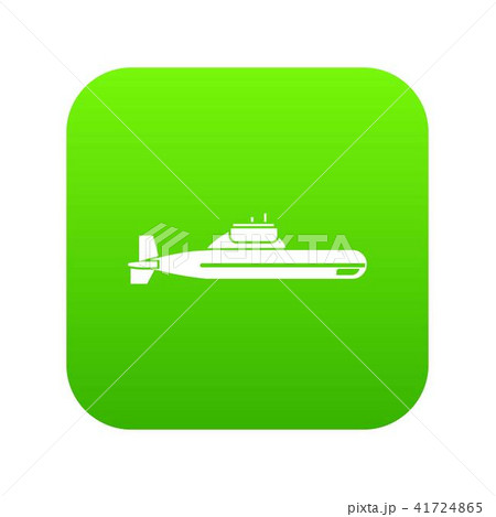 Submarine icon digital green 41724865