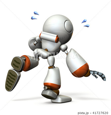 慌てて転びそうなロボット 41727620