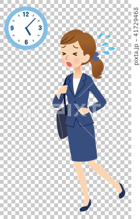 慌てて帰るビジネスウーマン 41729468