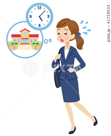 慌てて帰るビジネスウーマン 慌てて帰るビジネスウーマン 41729533