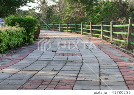 stone block walk path in the park stone block walk path in the park 41730259