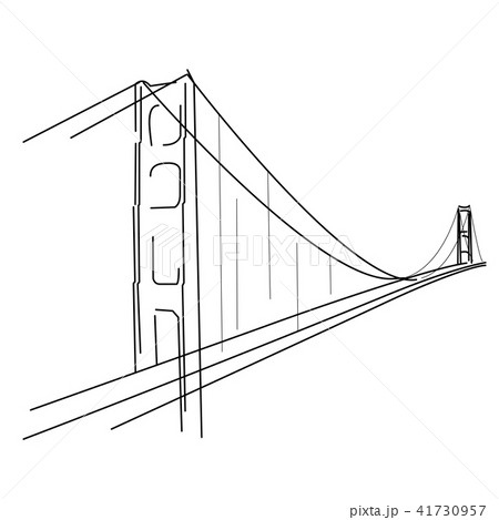 Symbolic sketch of Golden Gate - Frisco bridge Symbolic sketch of Golden Gate - Frisco bridge 41730957