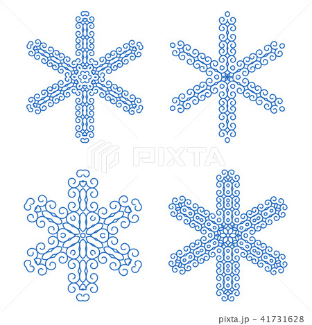 Set of decorative snowflakes 41731628