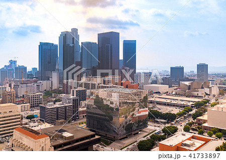 Aerial Los Angeles downtown 41733897