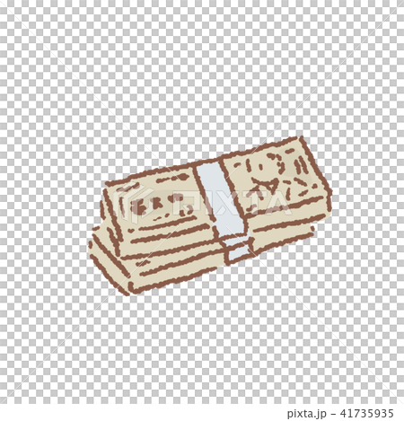 100万円札　札束　資産　相続イラスト　ベクター　 41735935