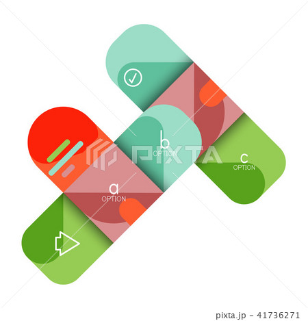 Infographics option and step by step in rounded squares, element of chart, graph, diagram with 41736271