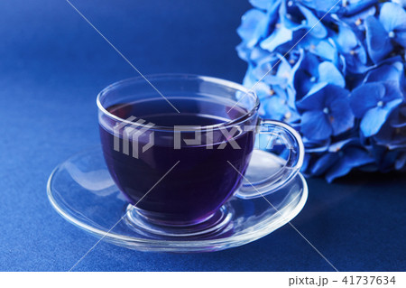 cup of butterfly pea tea 41737634