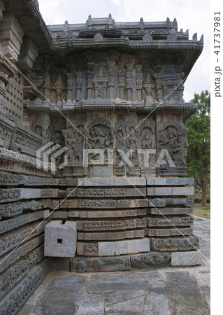 Ornate bas relieif and sculptures of Hindu deities 41737981