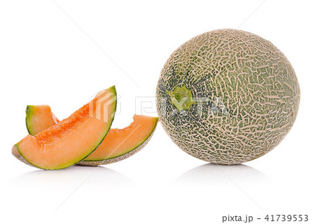 cantaloupe melon on white background 41739553