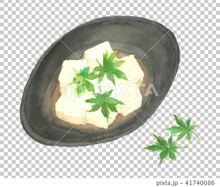 冷や奴 豆腐のイラスト素材