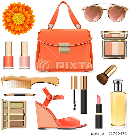 Vector Orange Female Accessories Vector Orange Female Accessories 41740476
