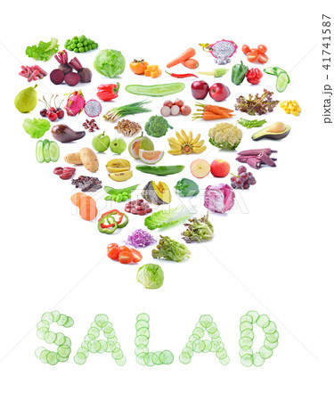 fruit and vegetable isolated on white background fruit and vegetable isolated on white background 41741587