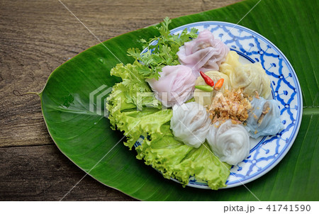 Thai desserts steam rice starch Thai desserts steam rice starch 41741590