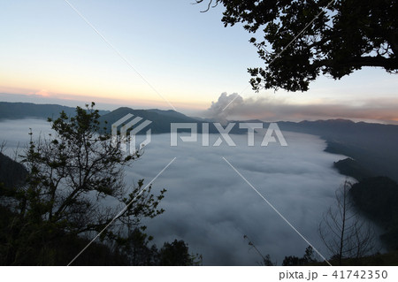 Mount bromo seen from the height Mt Semeru  41742350