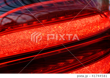 Detail on the rear light of a car. 41744581