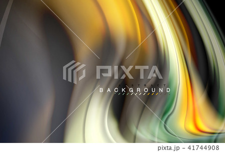 Fluid liquid colors design, colorful marble or plastic wavy texture background, glowing multicolored 41744908