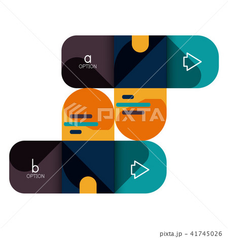 Infographics option and step by step in rounded squares, element of chart, graph, diagram with Infographics option and step by step in rounded squares, element of chart, graph, diagram with 41745026