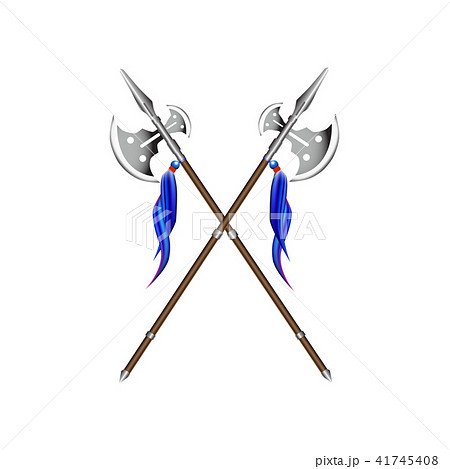 Vector halberds on white 41745408