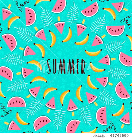 Tropical summer season fruit greeting card 41745690