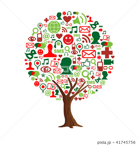 Social network tree concept for online connection Social network tree concept for online connection 41745756