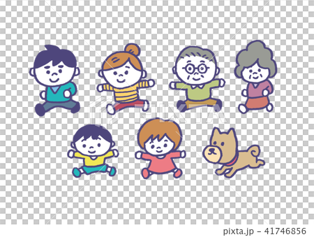 ミニ家族　歩く 41746856