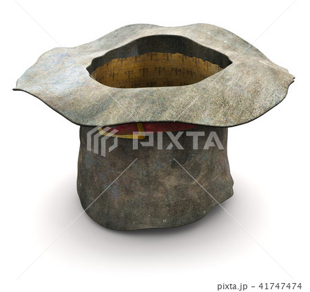 Old vintage crumpled beggar hat 41747474