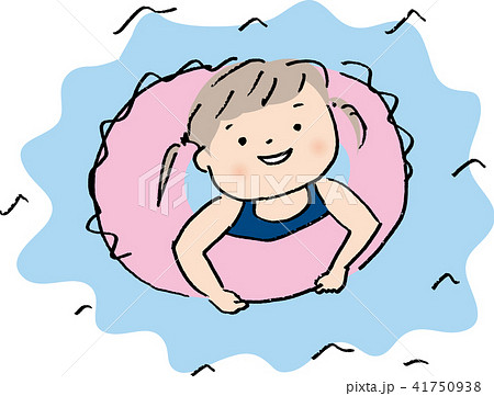 プール 子ども イラスト 水遊び 海水浴のイラスト素材 41750938 Pixta