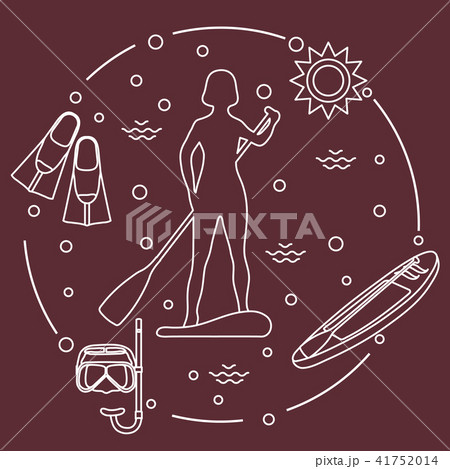 Sports and leisure on the water Stand Up Paddling 41752014