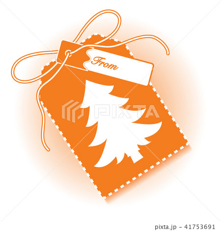 New year and christmas gift tag with christmas 41753691