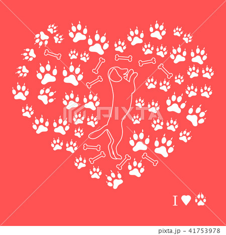 dog standing on its hind legs silhouette on a dog standing on its hind legs silhouette on a 41753978