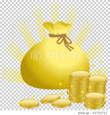 ベクター　イラスト　デザイン　金貨　コイン　袋 41755731