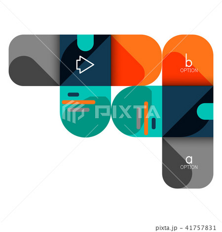 Infographics option and step by step in rounded squares, element of chart, graph, diagram with 41757831