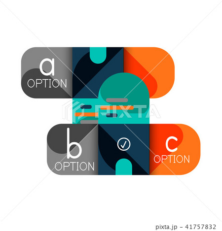 Infographics option and step by step in rounded squares, element of chart, graph, diagram with 41757832