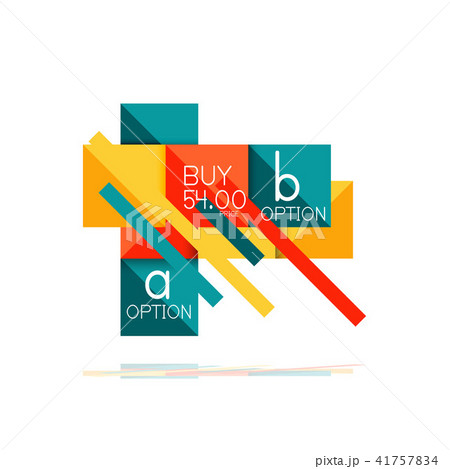 Square option infographic banner. Data and information visualization, geometric design 41757834