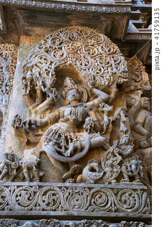 Goddess Sarswati dancing, Hoysaleshwara temple 41759135