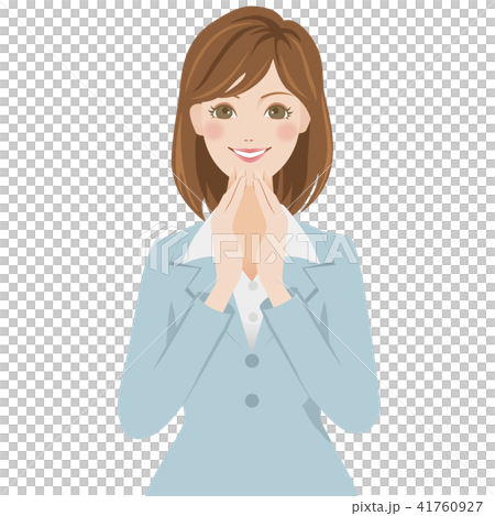 喜ぶ若いOL 喜ぶ若いOL 41760927
