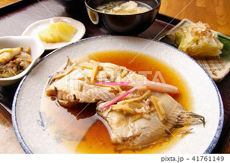 煮魚定食の写真素材