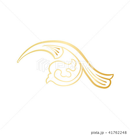Golden Isolated headpiece floral decoration Golden Isolated headpiece floral decoration 41762248