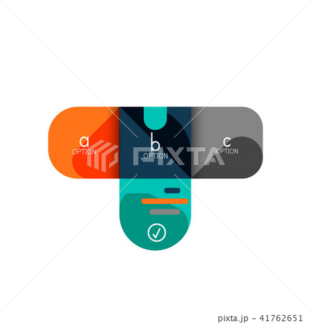 Infographics option and step by step in rounded squares, element of chart, graph, diagram with 41762651