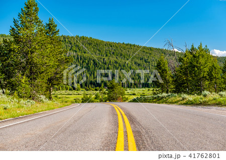 Highway in Grand Teton National Park Highway in Grand Teton National Park 41762801