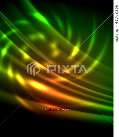 Neon glowing techno lines, hi-tech futuristic abstract background template with square shapes 41763366