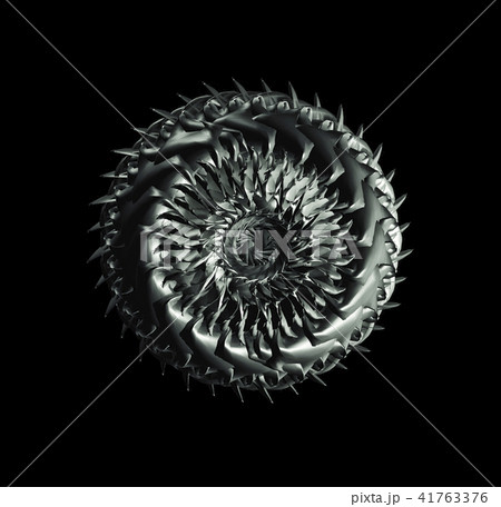 Industrial Machine Part Isolated On Black Industrial Machine Part Isolated On Black 41763376